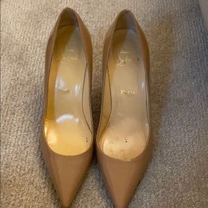 Christian Louboutin nude heels 36.5